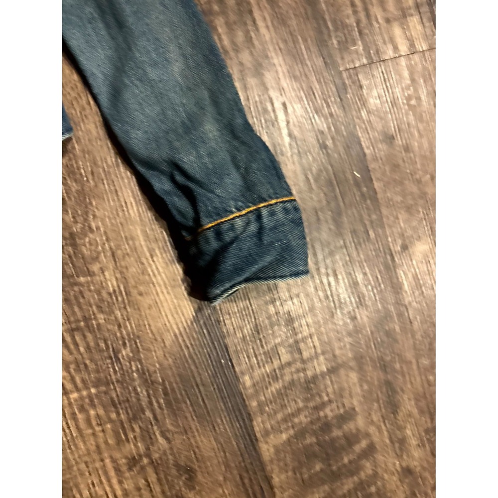 Volcom Union Jacket Womens 8 Blue Denim Stretch Snap Front Outdoor Classic - Picture 4 of 14